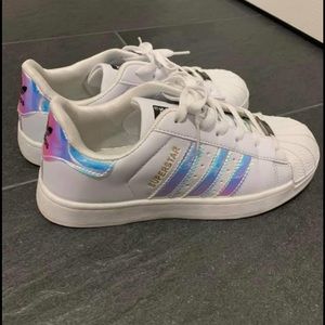 Adidas Superstars with holo print